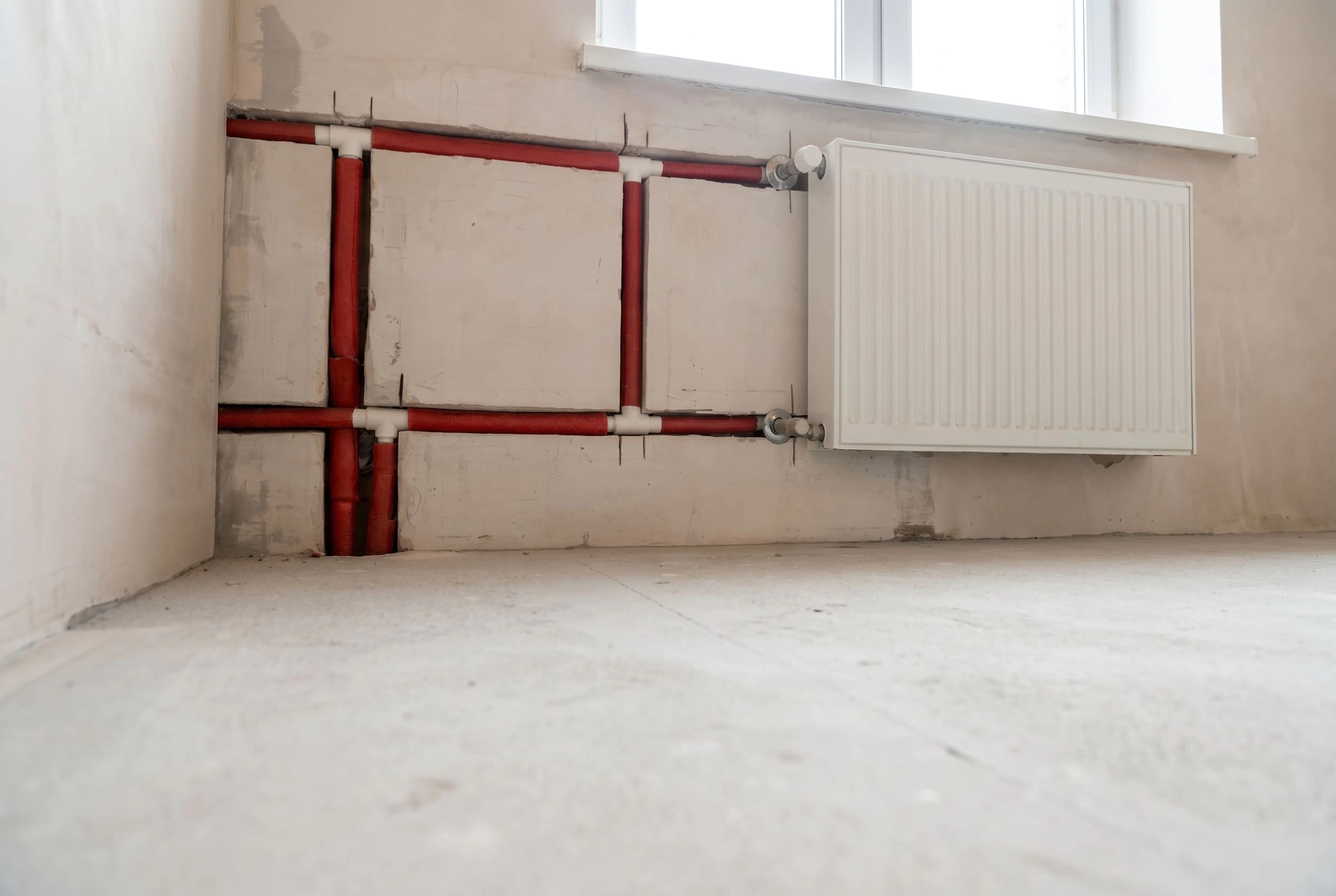 Монтаж труб по стенам